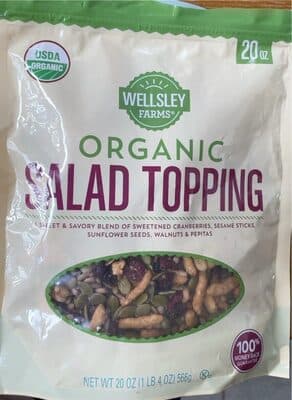 Salad Topping Organic A Sweet & Savory Blend Of Sweetened Cranberries, Sesame Sticks, Sunflower Seeds, Walnuts & Pepitas