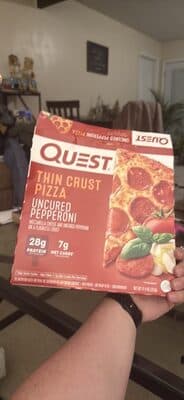 Uncured Pepperoni and Mozzarella Cheese on a Flourless Thin Crust Pizza