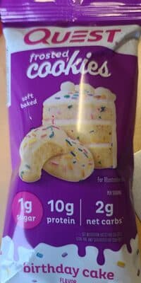 quest frosted cookies bday cake