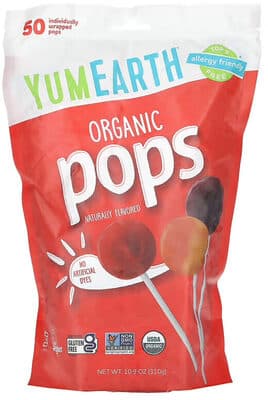 Organic Pops, Pomegranate Pucker, Wet-Face Watermelon, Strawberry Smash, Googly Grape, Very Very Cherry, Perfectly Peach, Razzmatazz Berry, Mango Tango