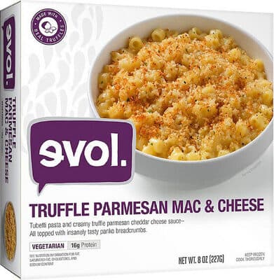 Truffle Parmesan Mac & Cheese Tubetti Pasta and Creamy Truffle Parmesan Cheddar Cheese Sauce All Topped with Insanely Tasty Panko Breadcrumbs