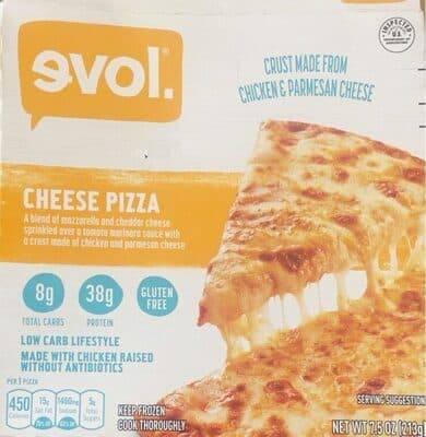 Cheese A Blend Of Mozzarella And Cheddar Cheese Sprinkled Over A Tomato Marinara Sauce Crust Made From Chicken & Parmesan Cheese Pizza
