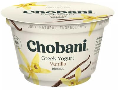 Non-Fat Greek Yogurt Blended With Vanilla