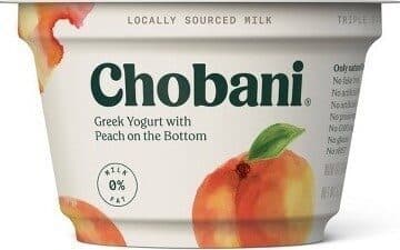 Non-Fat Greek Yogurt With Peach On The Bottom