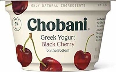 Non-Fat Greek Yogurt With Black Cherry On The Bottom