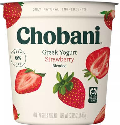 Strawberry Blended Non-Fat Greek Yogurt