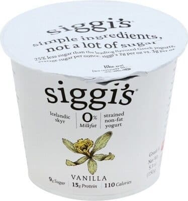 Vanilla Icelandic Style Skyr Strained Non-Fat Yogurt