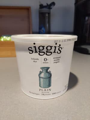 Plain Icelandic Style Skyr Strained Non-Fat Yogurt