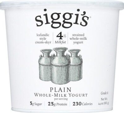 Plain Icelandic Cream-Skyr Strained Whole Milk Yogurt