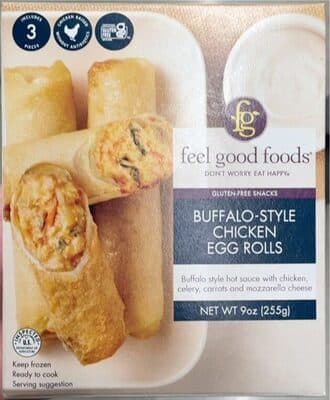 Buffalo-Style Chicken Egg Rolls