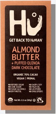 Almond butter + crispy quinoa Dark Chocolate