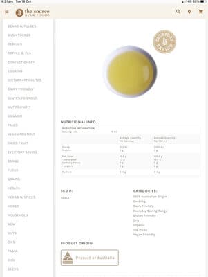 Australian Organic Extra Virgin Olive Oil