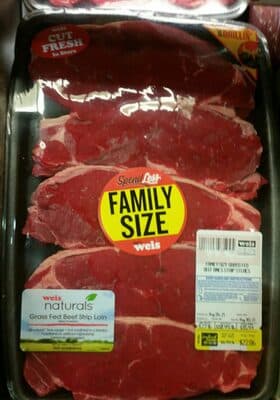 weis Natural Grass Fed Beef Strip Loin