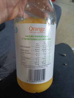 Orange 100% pur fruit pressé