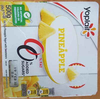 Pineapple Fat Free Yogurt