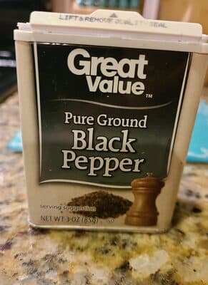 Great Value Pure Ground Black Pepper