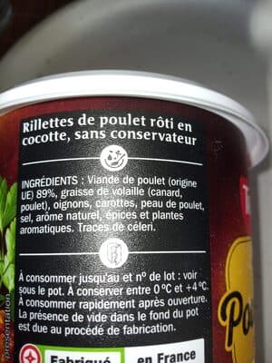 Rillettes de poulet rti en cocotte