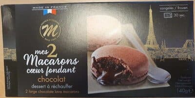 Mes deux macarons coeur fondant chocolat