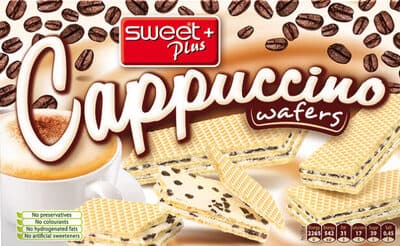 Wafer With Cappuccino Creme And Cocoa Biscuits Crumbs