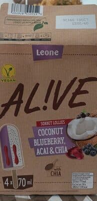 Glace Alive Leone Coconut, Blueberry, Avait & Chia