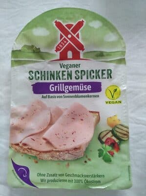 Veganer Schinken Spicker mit Grillgemse