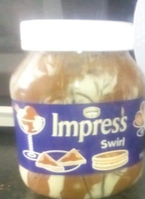 Chocolate Hazelnut Spread with White Swirls
