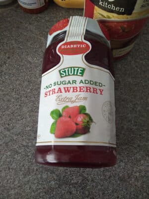 stute no sugar added strawberry extra jam
