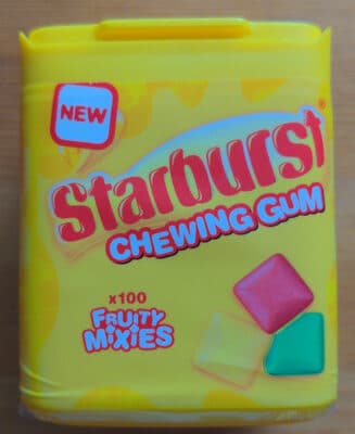 Starburst chewing gum fruity mixies