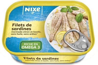 Filets de sardines marinade citron et basilic Nixe