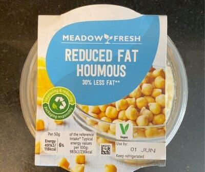 Reduced fat houmous