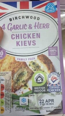 Garlic And Herbs Chicken Kievs