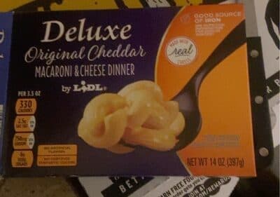 Deluxe original cheddar macaroni and cheese dinner