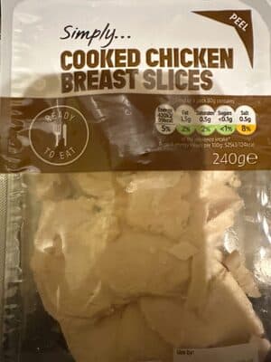 Cooked Chicken Breast Slices