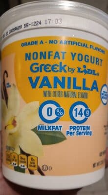 Nonfat Yogurt Greek Vanilla