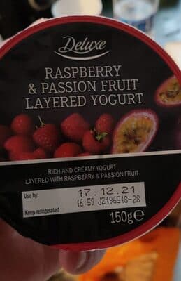 Raspberry And Passion Fruit Layered Yogurt