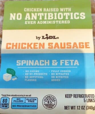 Chicken Sausage Spinach & Feta