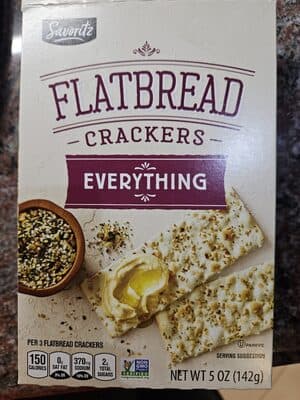 Everything Bagel Flatbread Crackers