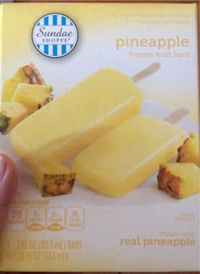 Pineapple frozen fruit bars