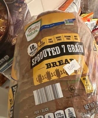 Aldi Simply Nature Sprouted 7-Grain Bread