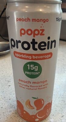 Popz Protein Sparkling Beverage - Peach Mango