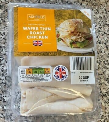 Wafer thin roast chicken