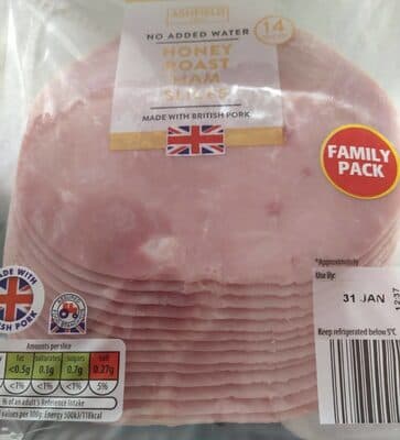 Honey roast ham slices