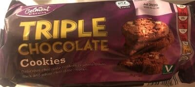 Triple chocolate cookies