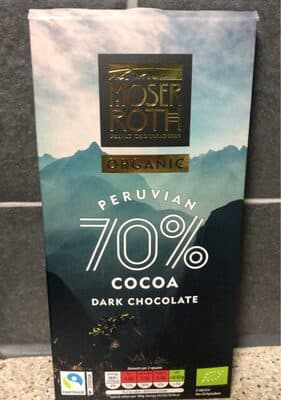 Organic Peruvian 70% cocoa dark chocolate