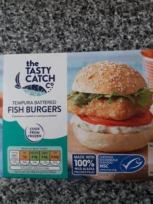 Tempura battered Fish Burgers