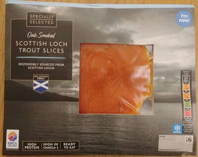 Defrosted Oak Smoked Skinless And Boneless Rainbow Trout Slices