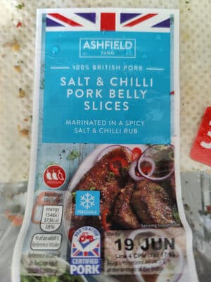 Salt & Chilli Pork Belly Slices