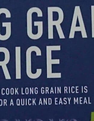 Boil in the bag long grain rice