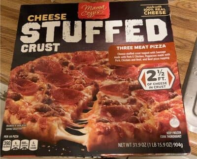 Three Meat Pepperoni, Sausage, Beef Topping Cheese Stuffed Crust Pizza