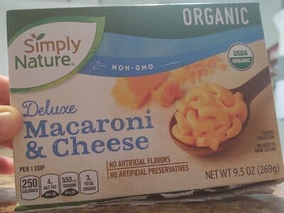 Simply nature deluxe macaroni and cheese
